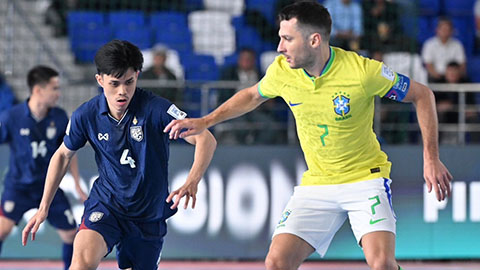 Futsal: Thái Lan đại bại trước Brazil, chủ nhà World Cup sốc khi bị loại sớm 